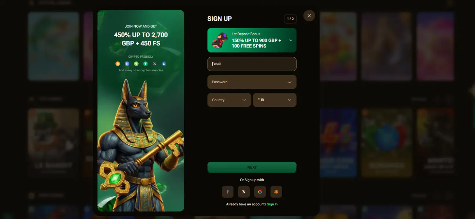 amunbet casino register